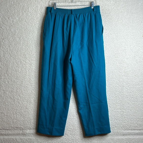 Vintage Potomac Collection Womens Blue Wool Elastic Waist Pants Size 16 - Picture 5 of 9